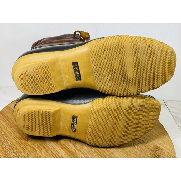 Sperry Top Sider Saltwater Youth Sz 7 Brown Leather Waterproof Duck Boots - Picture 7 of 7